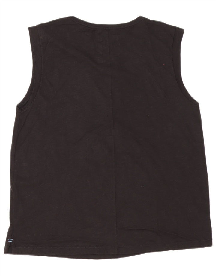 Fat Face Débardeur Femme UK 14 Grand Coton Noir