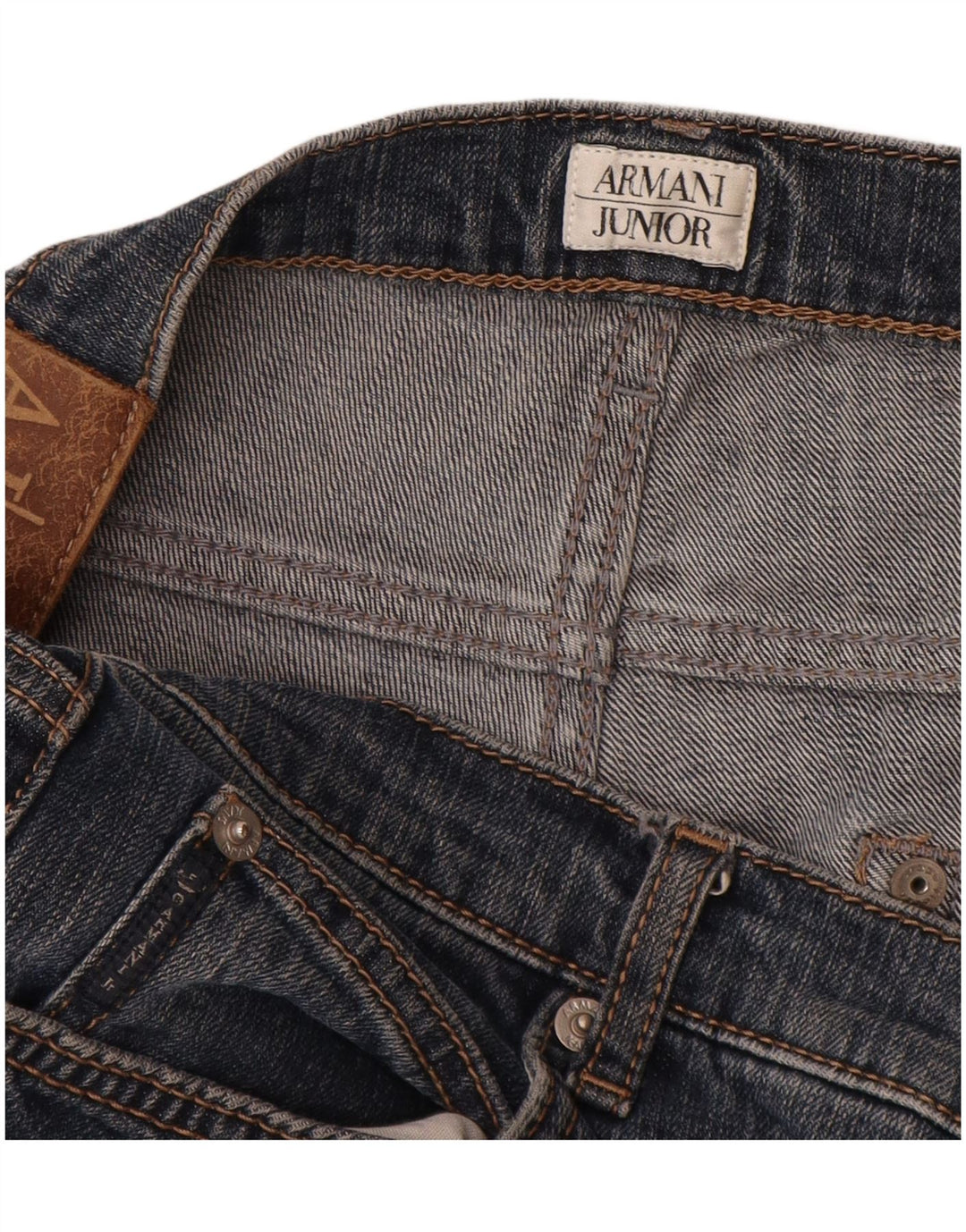 ARMANI JUNIOR Jean droit garçon 15-16 ans W32 L30 Bleu Coton