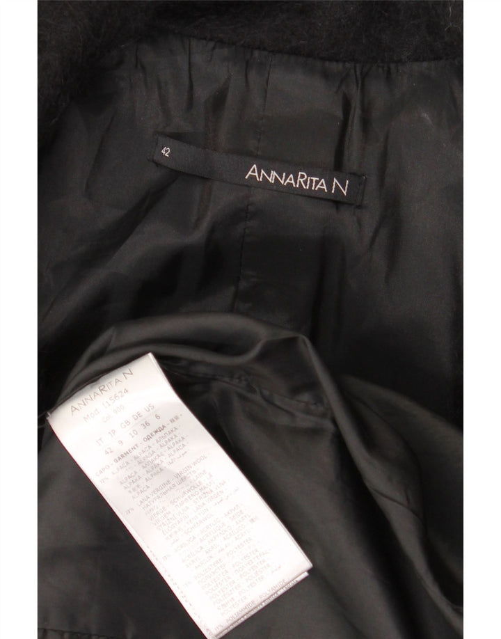 Annarita N Pardessus Femme IT 42 Laine d'Alpaga Noir Moyen