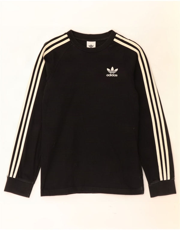 Adidas Haut à manches longues pour homme Petit coton noir