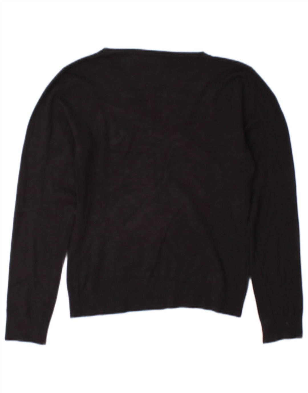 Zara Pull col en V pour femme UK 12 Rayonne noire moyenne
