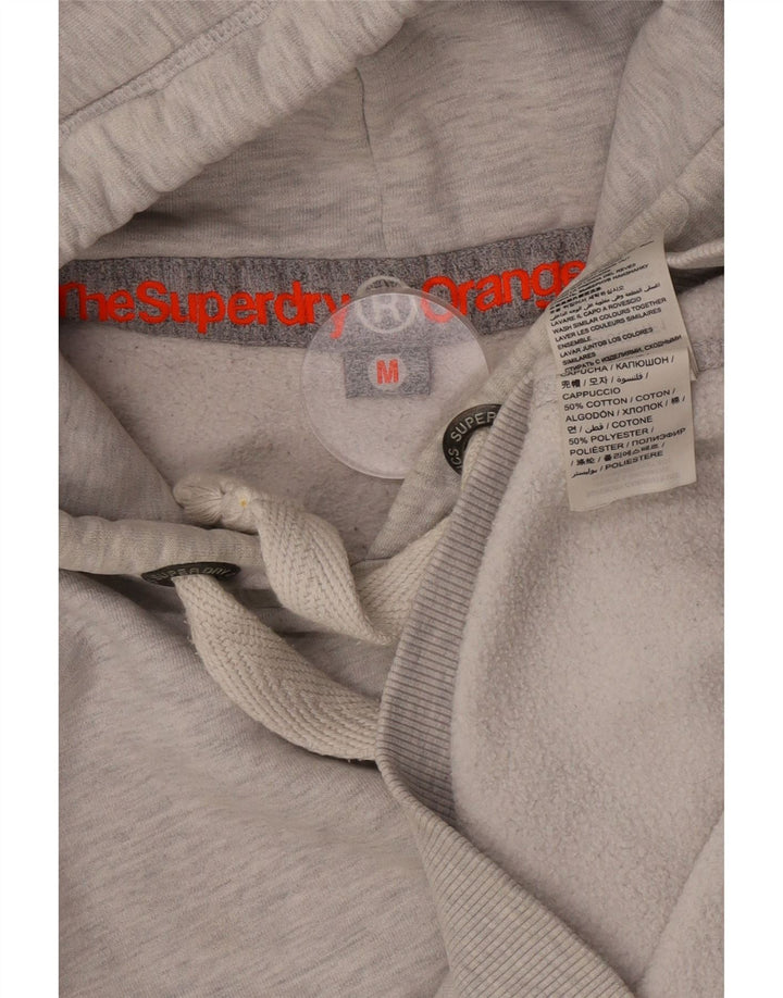 Superdry Pull à capuche pour femme UK 14 Gris moyen Coton