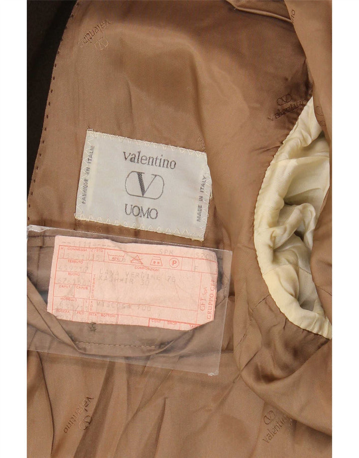 Valentino Veste Blazer 2 Boutons Homme UK 38 Laine Vierge Kaki Moyen