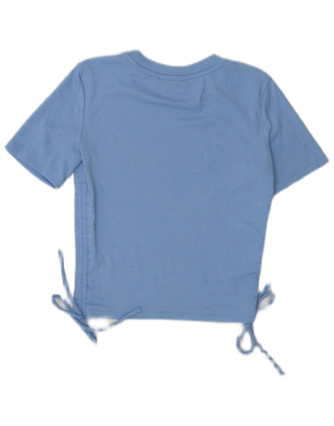 Zara Womens Crop T-Shirt Top UK 10 Petit Bleu