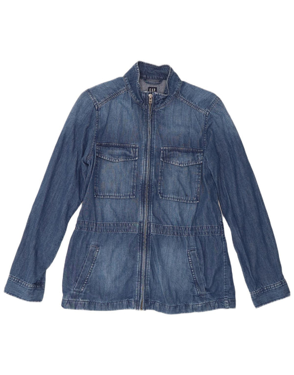 Gap Chemise en jean pour femme UK 10 Small Bleu Coton