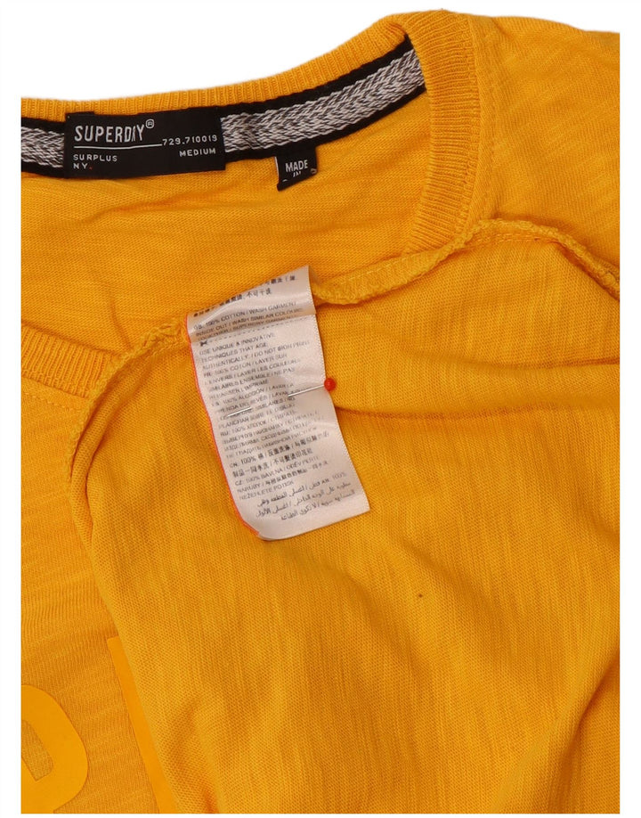 Superdry T-Shirt Graphique Homme Jaune Moyen Moucheté Coton