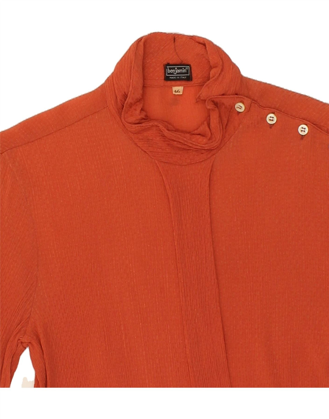 VINTAGE Womens Blouse Top IT 46 Large Orange Viscose Vintage Vintage and Second-Hand Vintage from Messina Hembry 