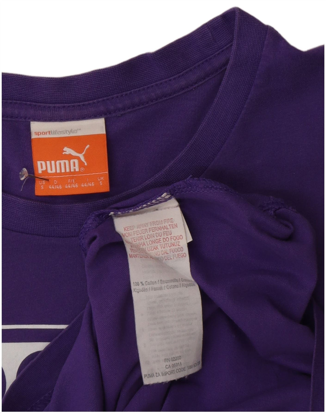 Puma T-shirt graphique pour homme, petit, violet, coton