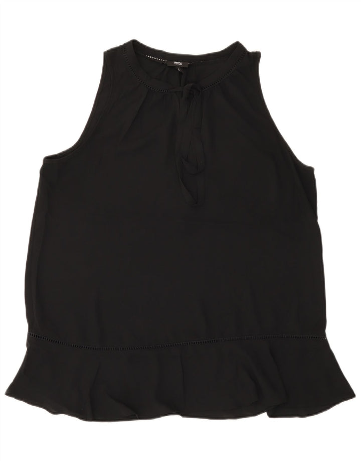 MOSSIMO Chemisier sans manches pour femme UK 18 XL Noir Polyester