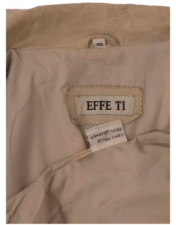 veste en daim femme vintage IT 48 XL Cuir Beige