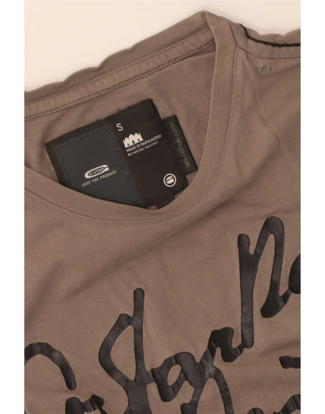 G-Star Homme Graphic T-Shirt Top Petit Marron Coton