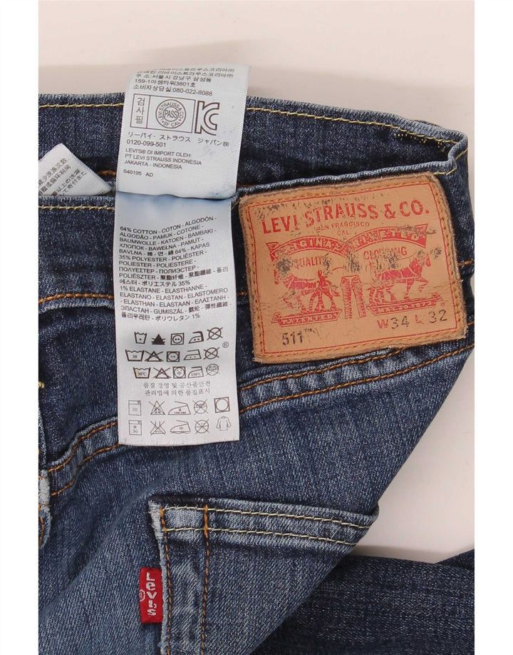 Levi's Jean Slim 511 Homme Bleu W34 L32 Coton