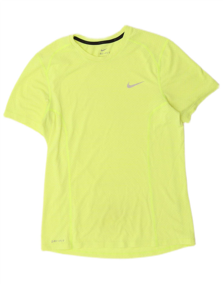 Nike Hommes Dri Fit T-Shirt Haut Petit Jaune