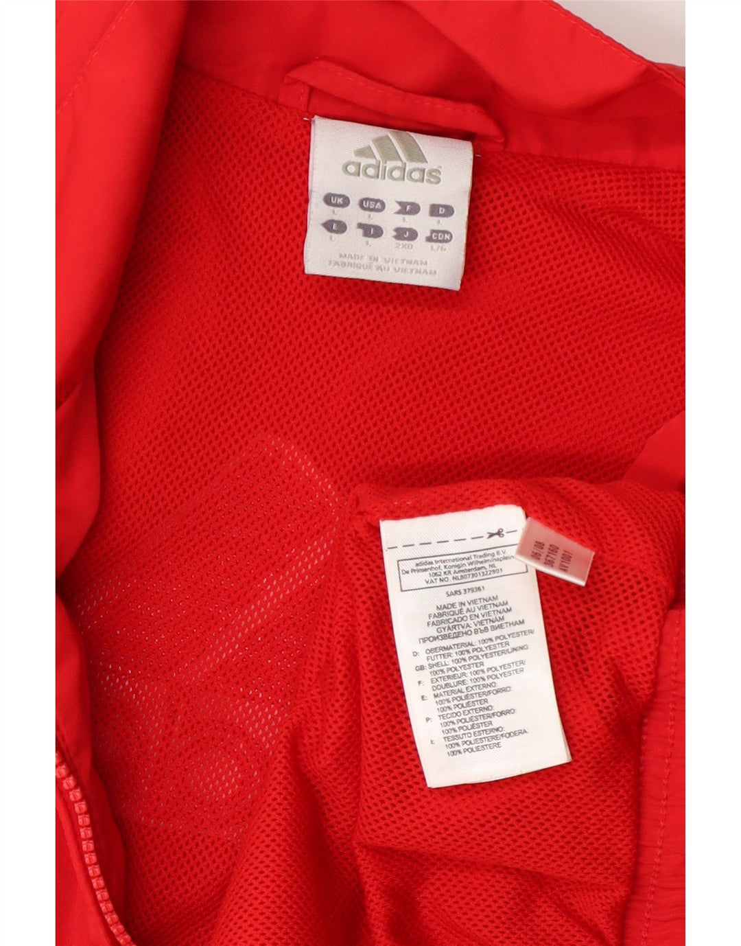 Adidas Veste de survêtement pour femme UK 16 Large Rouge Polyester