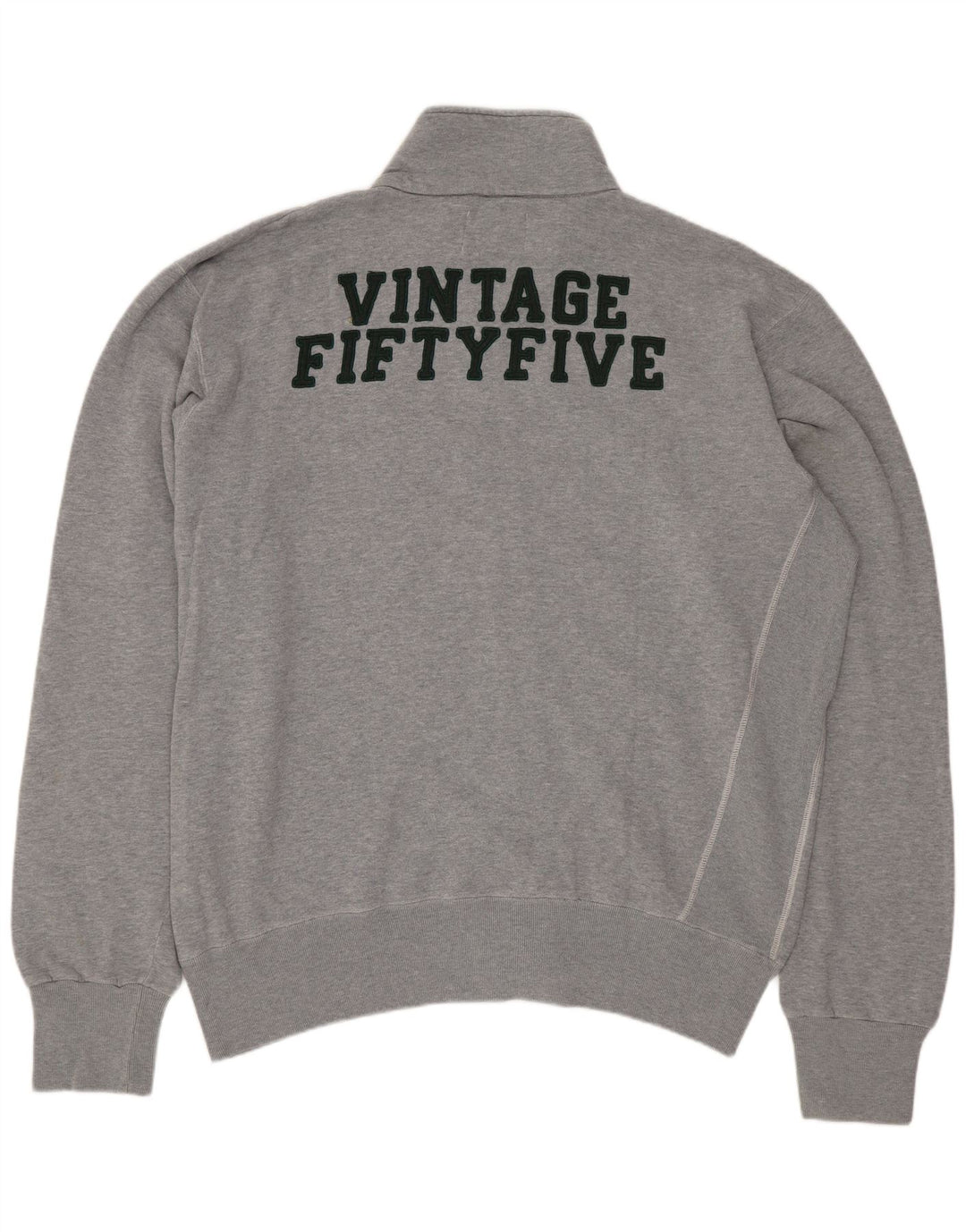 VINTAGE Homme Graphique Survêtement Top Veste XL Gris Coton