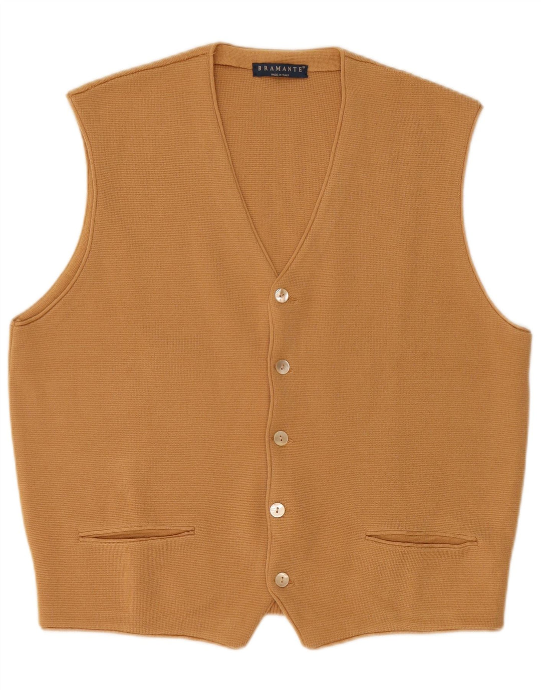 Bramante Gilet Homme Laine Beige Moyen