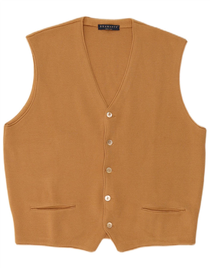 Bramante Gilet Homme Laine Beige Moyen