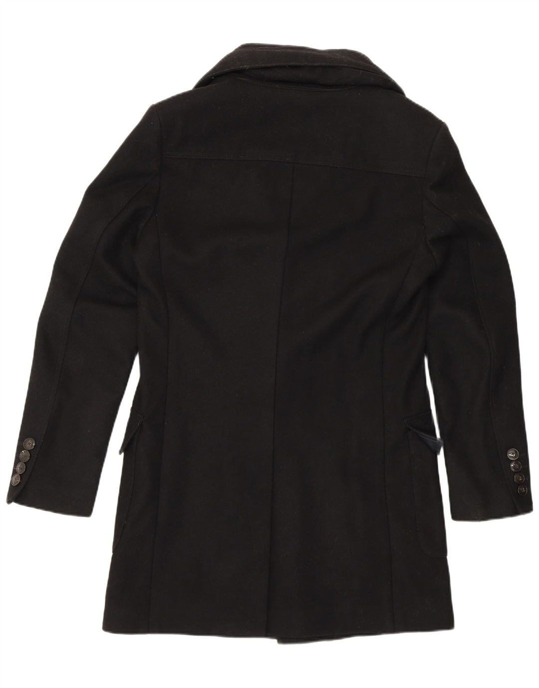 Zara Manteau Homme UK 36 Petite Laine Noire