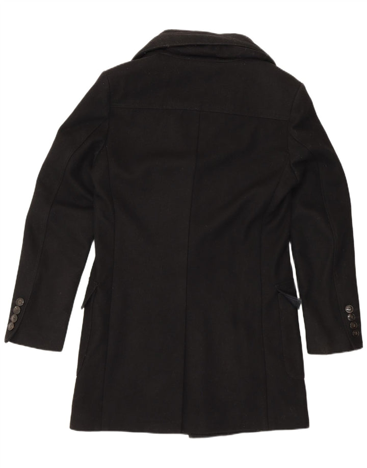 Zara Manteau Homme UK 36 Petite Laine Noire