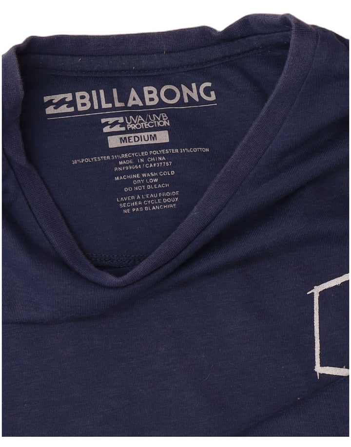 BILLABONG T-Shirt Graphique Femme UK 14 Bleu Marine Moyen Polyester