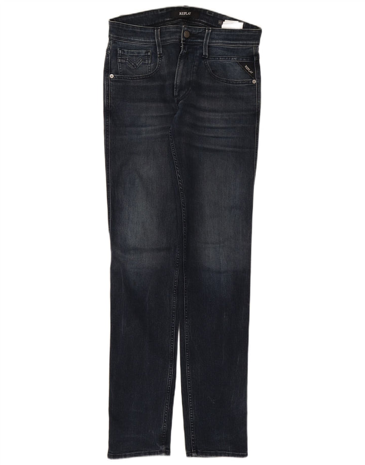 REPLAY Jean Slim Femme W31 L34 Bleu Marine Coton