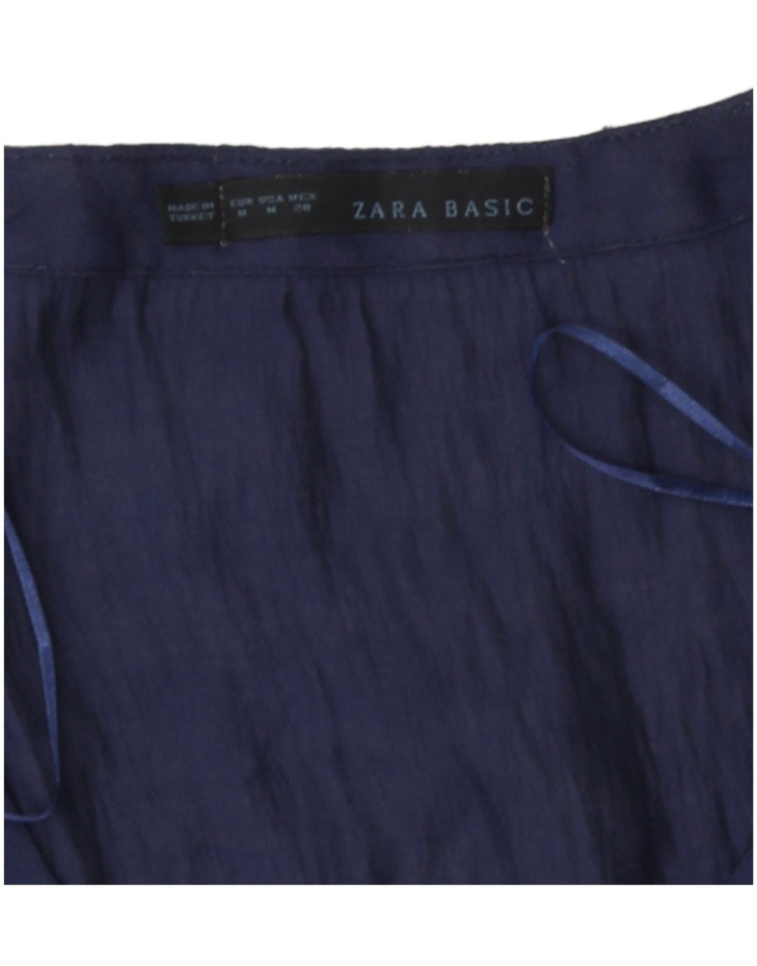 Zara Femme Chemisier Top UK 12 Bleu Marine Moyen