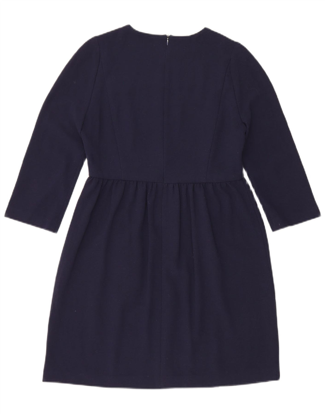 Zara Robe basique à manches 3/4 pour femme UK 12 Bleu marine moyen