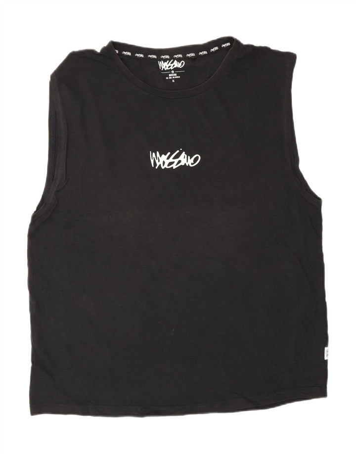 Mossimo Débardeur Graphique Homme XL Noir Coton