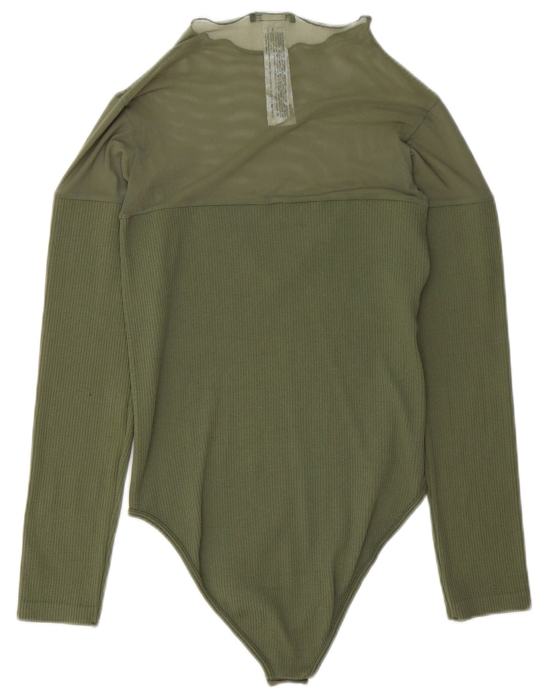 ZARA Body à manches longues pour femme UK 14 Polyester vert moyen