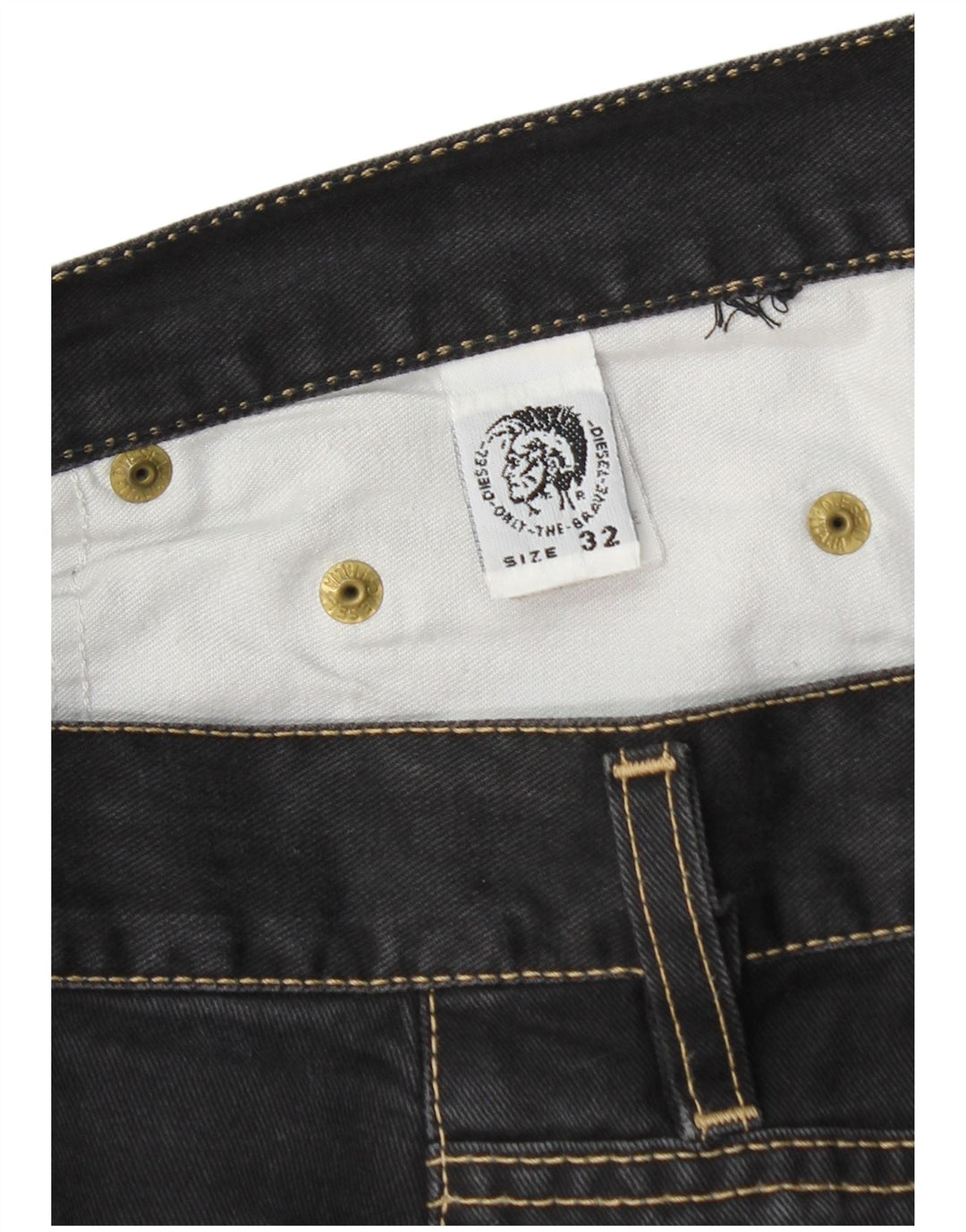 DIESEL Short en jean homme W32 coton noir moyen