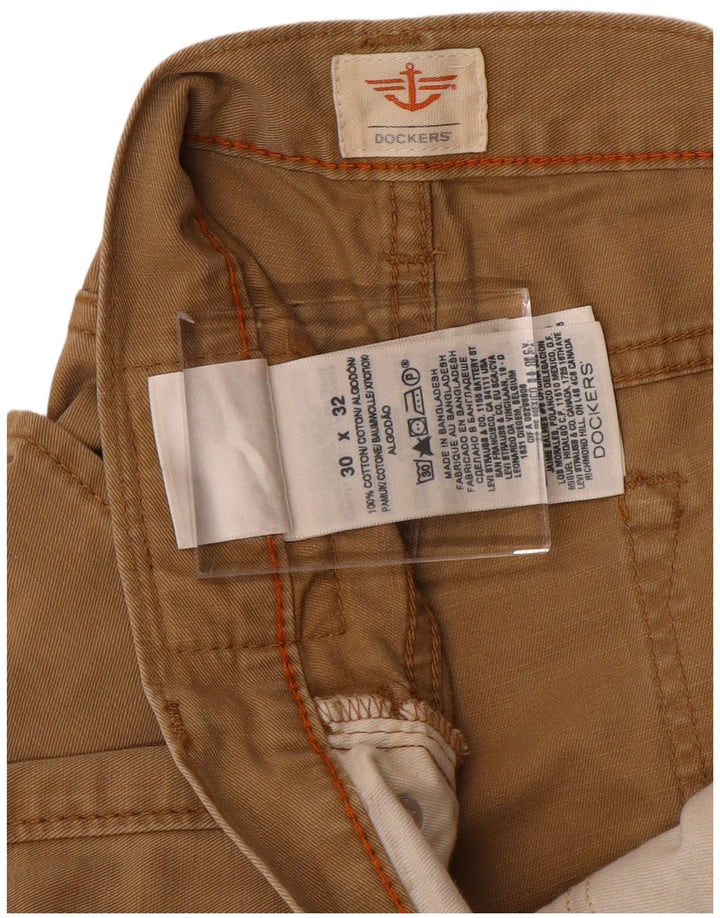 DOCKERS Pantalon Droit Casual Homme W30 L27 Beige Coton