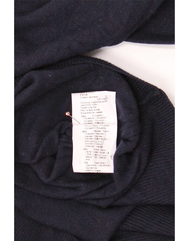 Trussardi Homme Pull Col V Large Bleu Marine Polyester