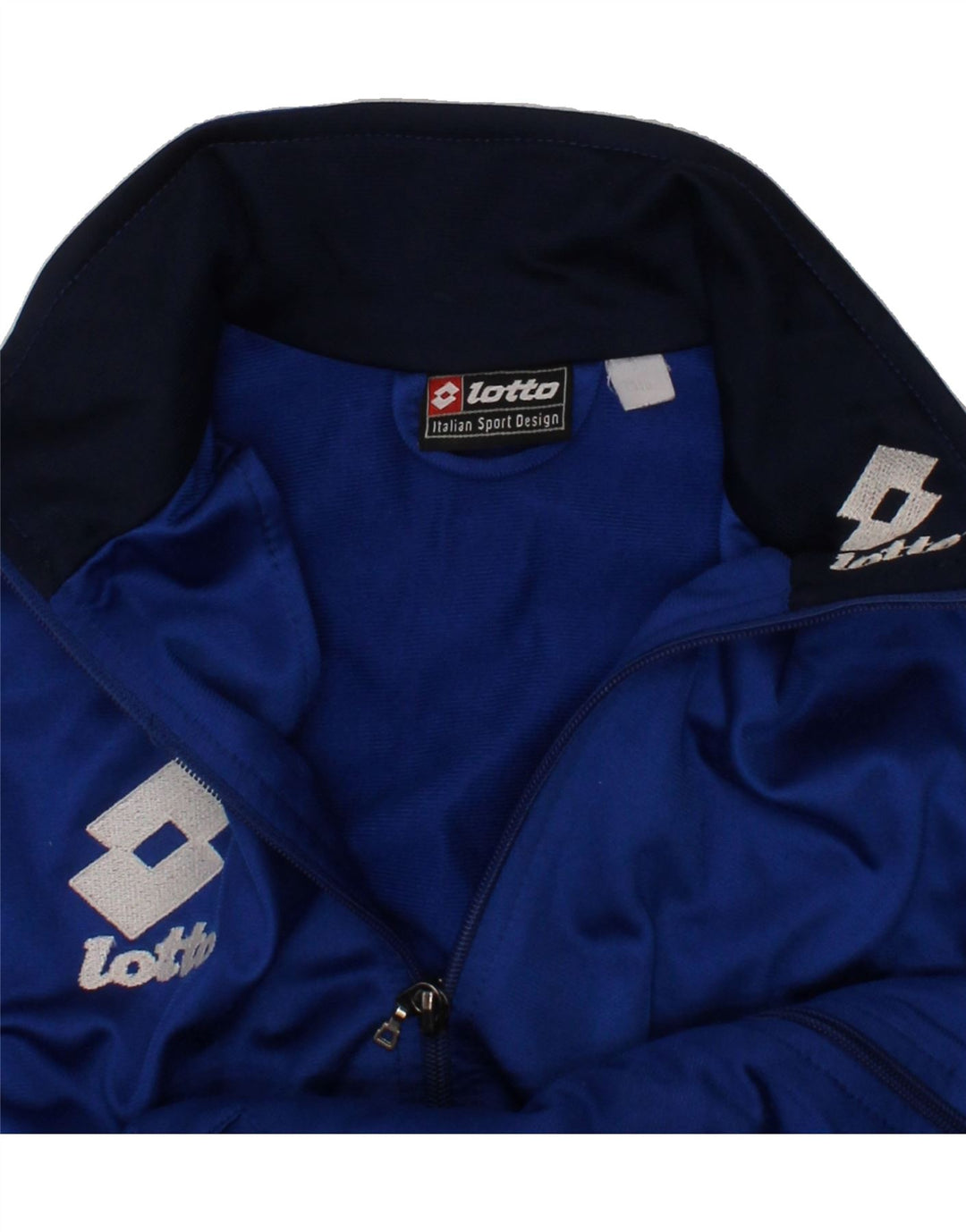 LOTTO Boys Tracksuit Top Jacket 5-6 Years Blue Colourblock Vintage Lotto and Second-Hand Lotto from Messina Hembry 