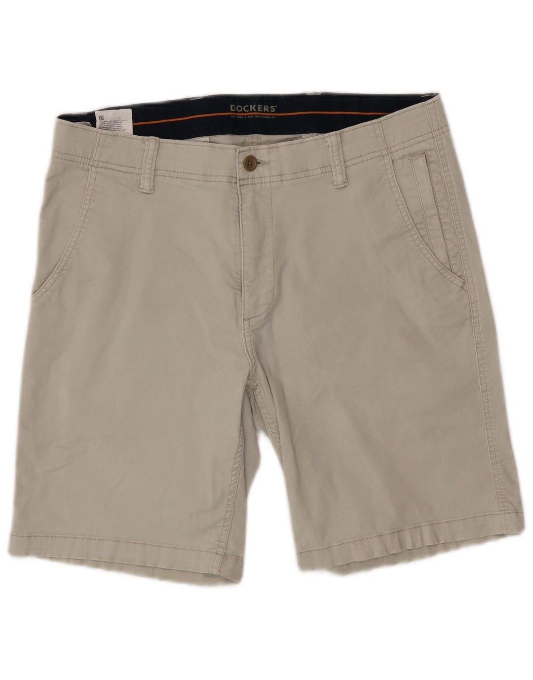 DOCKERS Mens Chino Shorts W34 Large  Grey