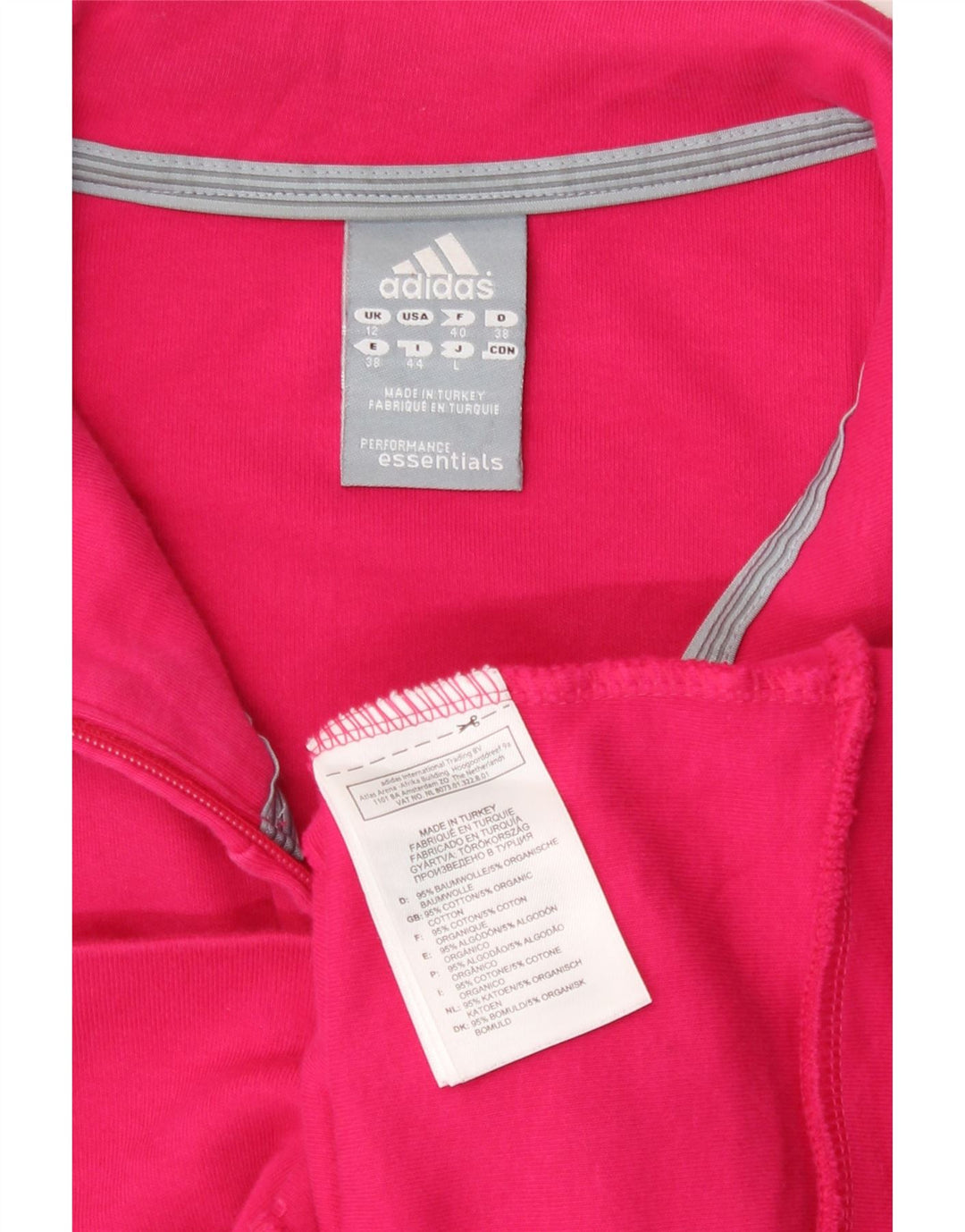 Adidas Veste de survêtement pour femme UK 12 Coton rose moyen