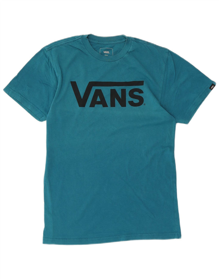 VANS T-shirt graphique coupe classique pour homme, petit, bleu, coton