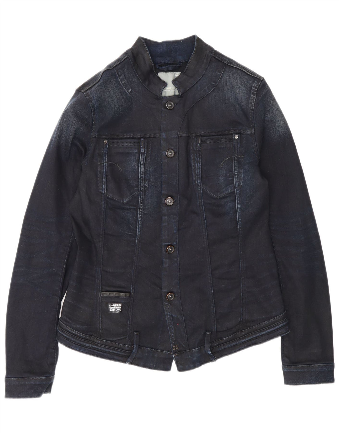 G-Star Veste en jean pour femme UK 14 Large Bleu marine