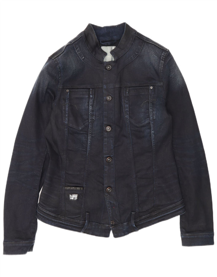 G-Star Veste en jean pour femme UK 14 Large Bleu marine