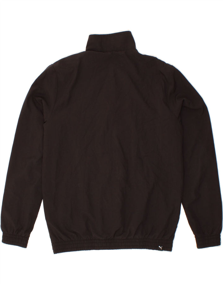 PUMA Boys Graphic Tracksuit Top Jacket 13-14 Years  Black Colourblock Vintage Puma and Second-Hand Puma from Messina Hembry 