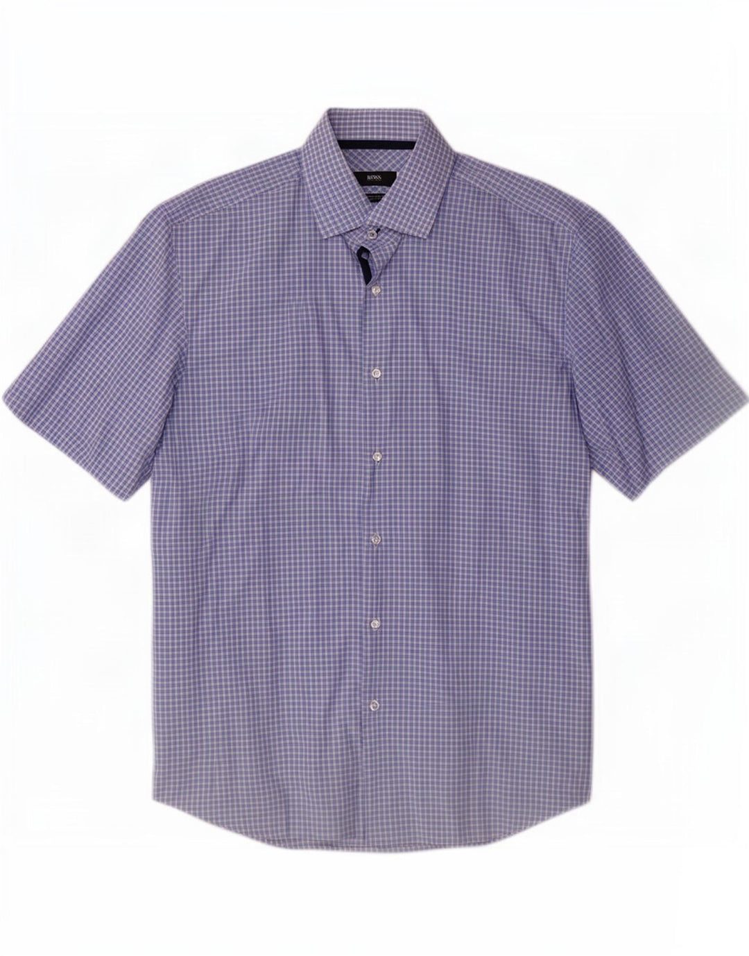 Hugo Boss Chemise à manches courtes coupe classique pour hommes, grands carreaux bleus