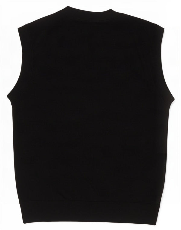Zara Womens Vest Débardeur UK 16 Large Noir Lyocell
