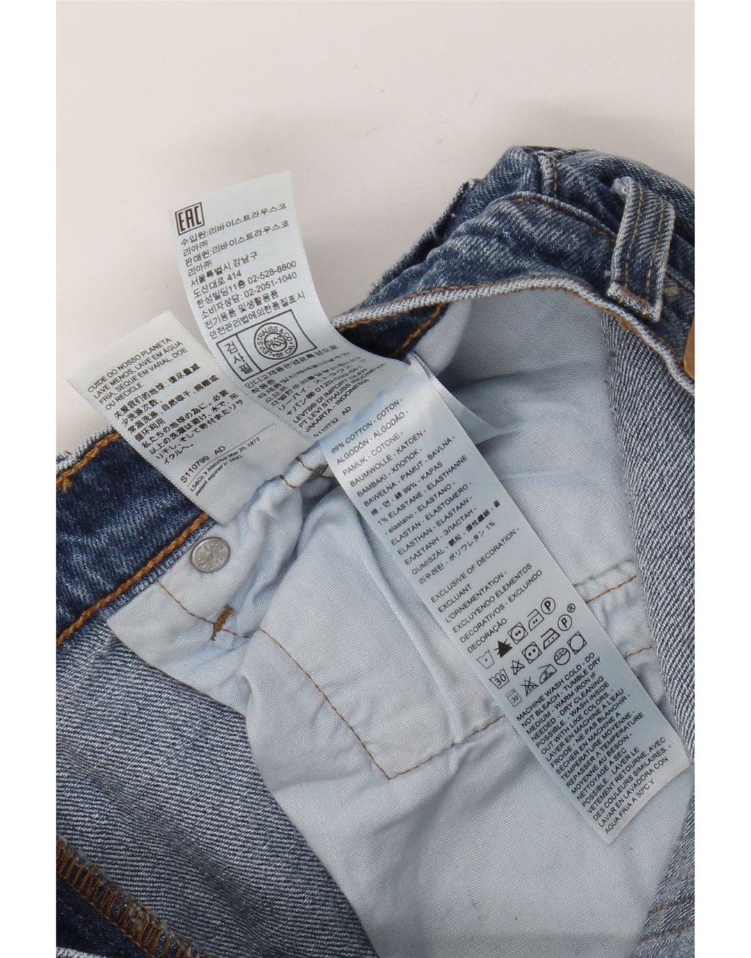 Levi's Jean Droit 501 Homme Bleu W29 L32 Coton