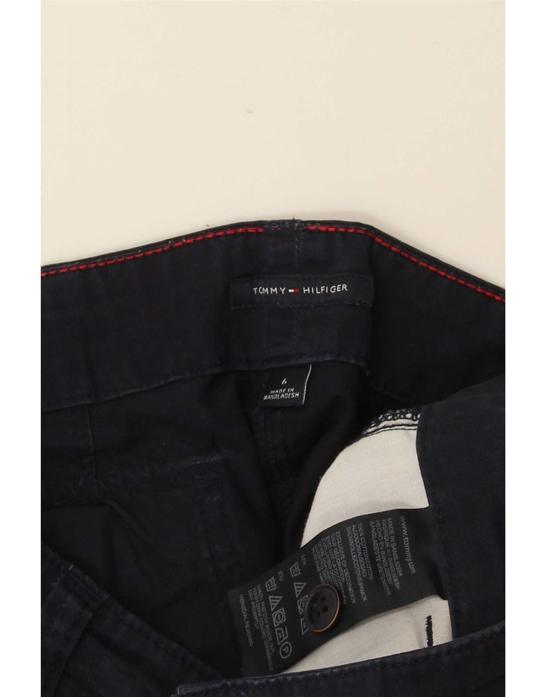 Tommy Hilfiger Mini jupe femme US 6 Medium W30 bleu marine coton