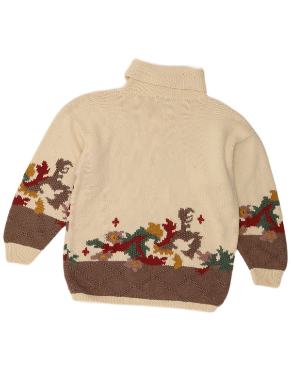 Genesis Pull fantaisie à col roulé pour femme UK 16 Large Beige