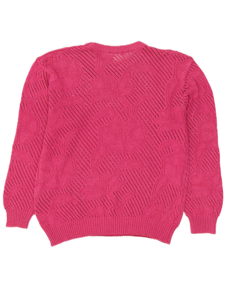 Almira Pull surdimensionné à col rond pour femme IT 40 Petit coton rose