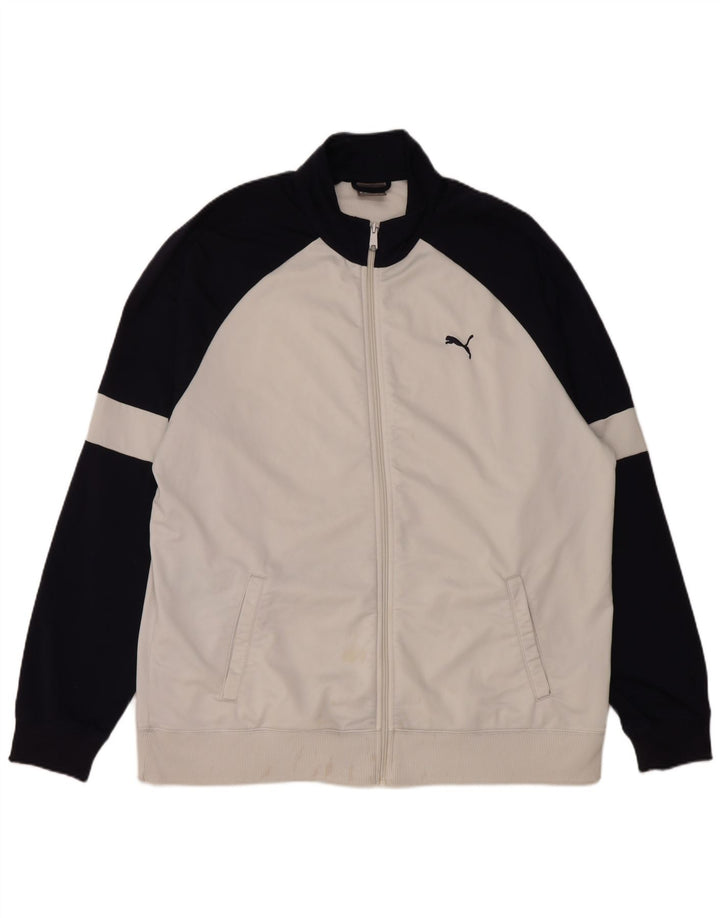 PUMA Veste de survêtement pour homme 2XL Bleu marine Colorblock Polyester