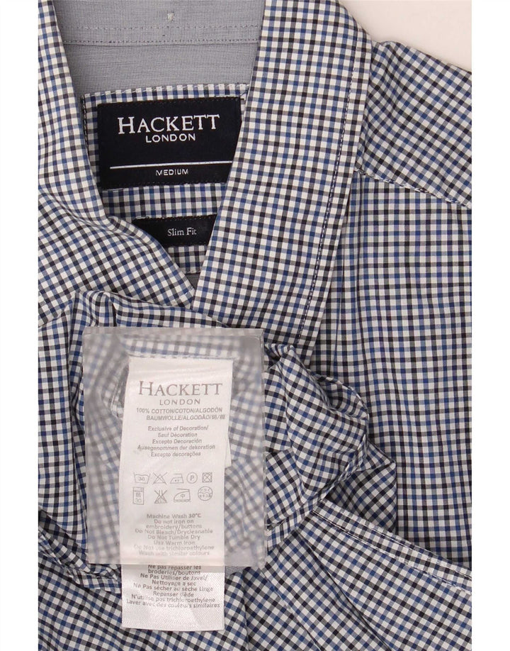 Hackett Chemise Slim Fit Homme Bleu Moyen Vichy Coton