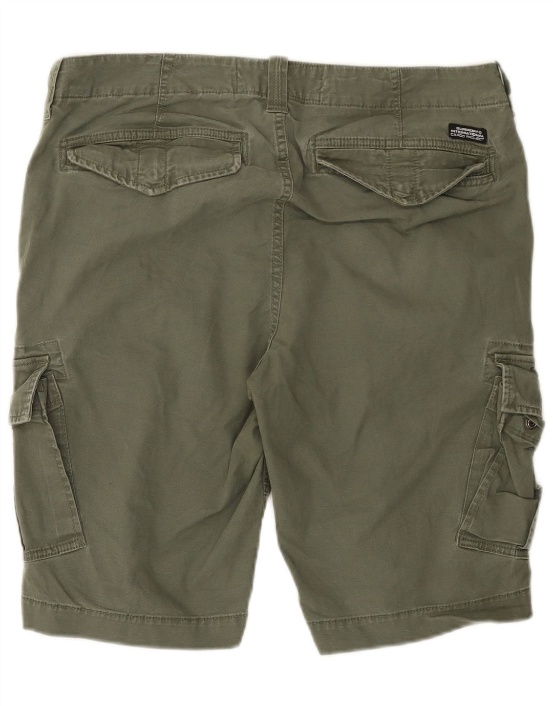 SUPERDRY Short Cargo Homme W36 Large Kaki Coton