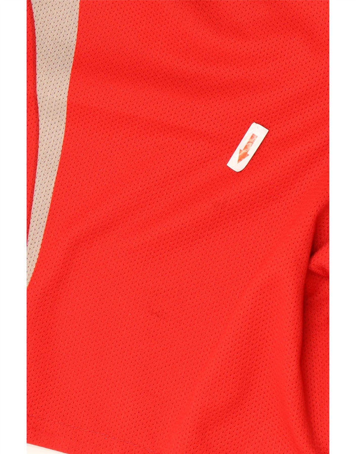 Champion Short de sport graphique pour homme en polyester color block grand rouge