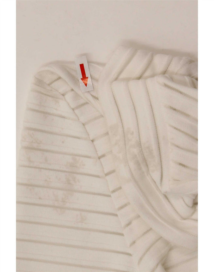 Marks & Spencer Haut à manches longues pour femme UK 10 Petites rayures blanches